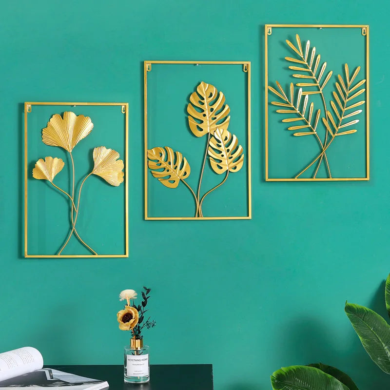 Décoration murale feuille palmier chambre
