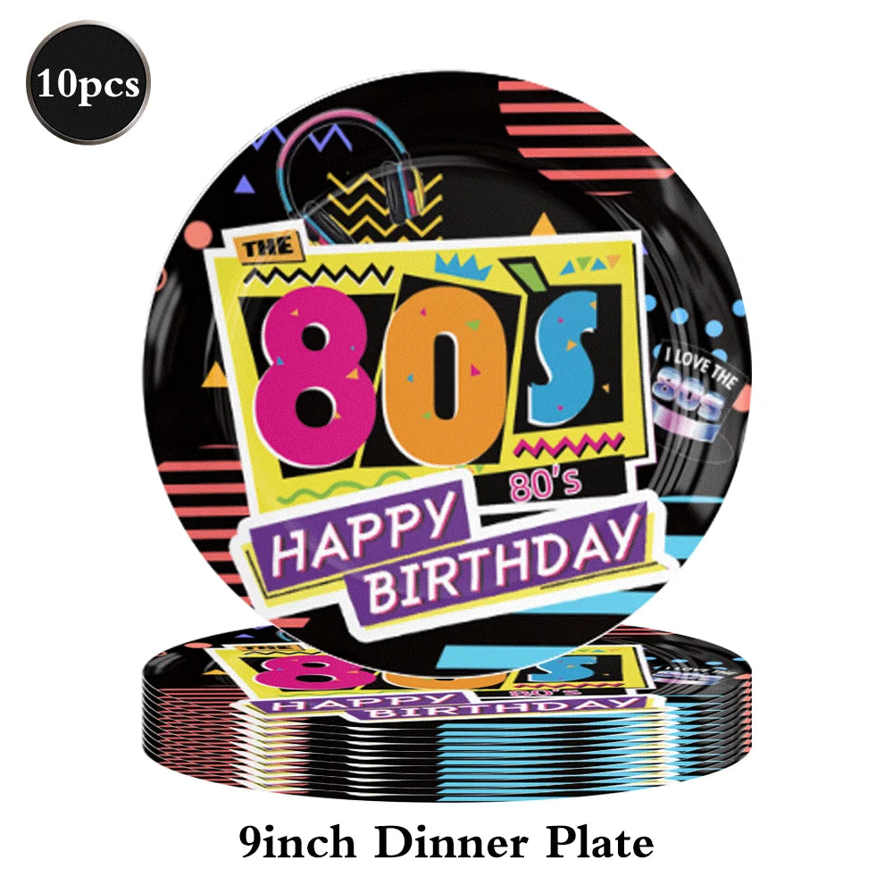 Topper de gâteau disco années 80