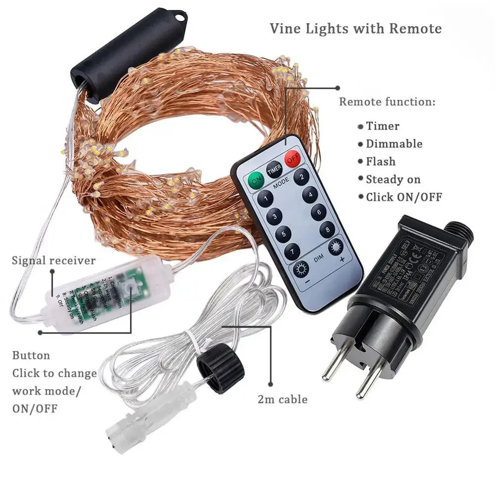 Guirlande LED avec télécommande