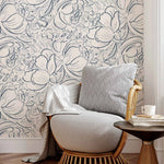 Décoration murale beige pivoines