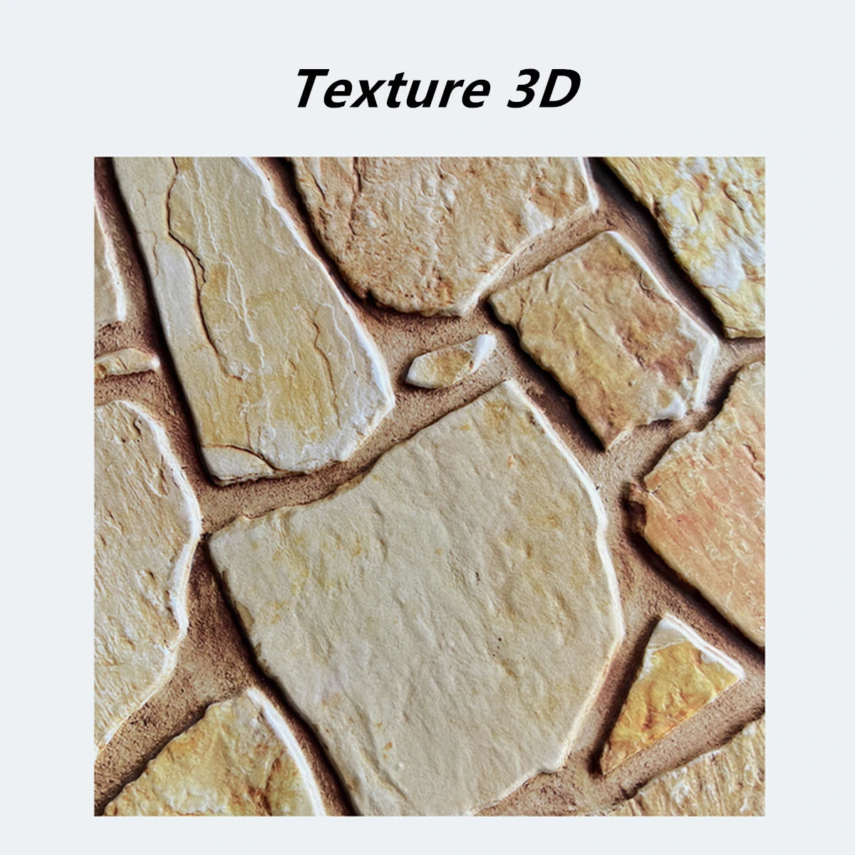 Dosseret de cuisine en pierre 3D autocollant