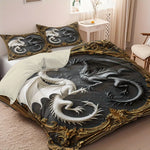 Linge de lit noir et blanc style moderne