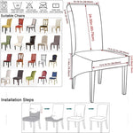 Housse de chaise extensible imperméable couleur bleu