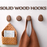Patère murale scandinave en bois massif couleur bronze sans perçage