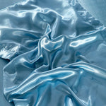 Housse de couette satin unie 240x260 gris clair