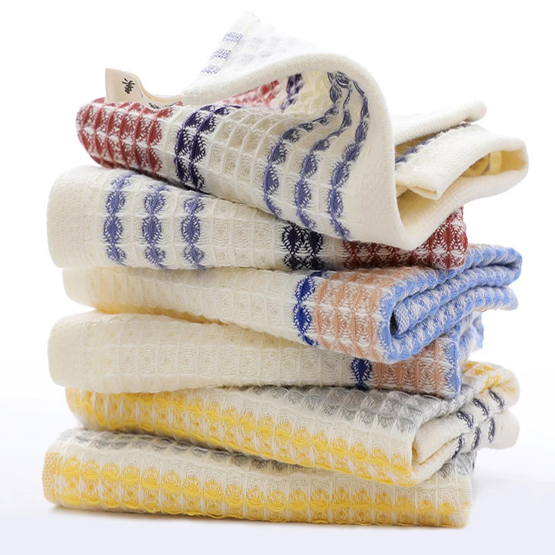 Serviette de bain épaisse en coton pur à rayures vertes