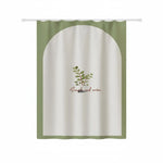 Rideau occultant ouvert avec motif plante moderne