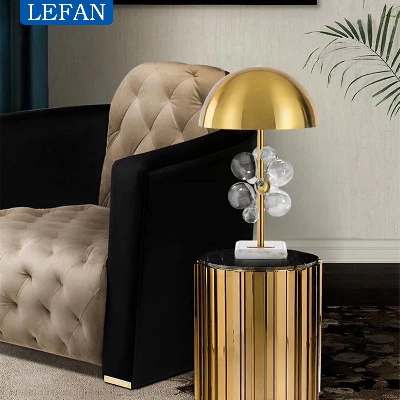 Lampe champignon noire design italien chambre