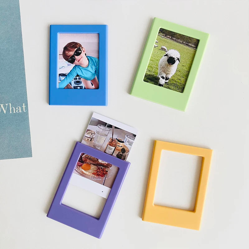 Cadre photo magnétique blanc minimaliste pour décoration moderne