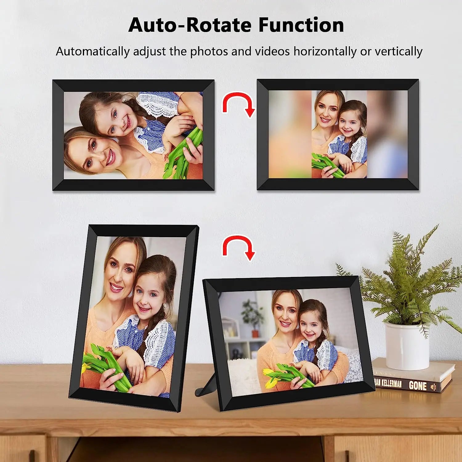 Interface de l'application de partage de photos sur smartphone