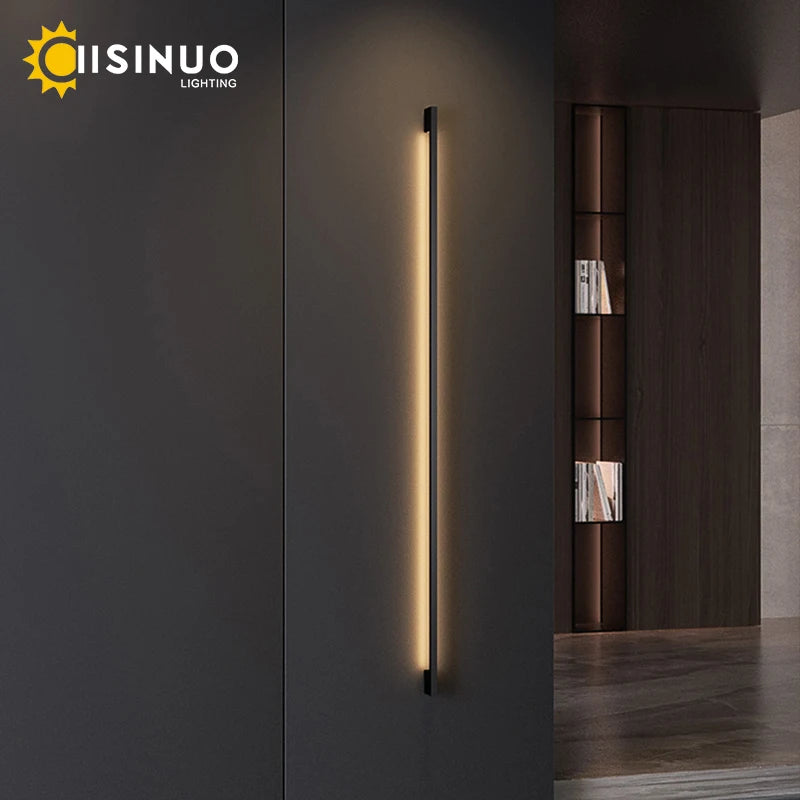 Applique murale LED design minimaliste moderne en aluminium gris