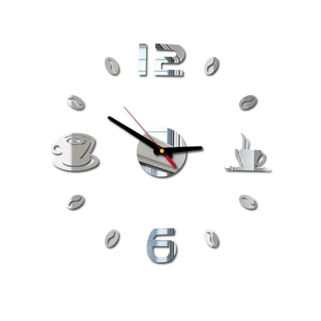 Horloge murale moderne dans un salon avec décoration contemporaine