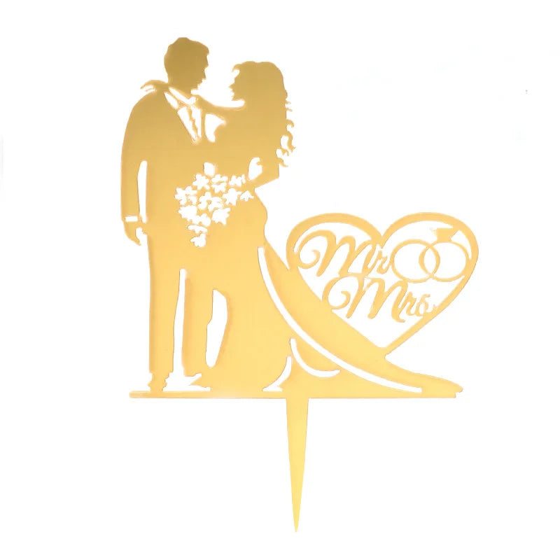 Décoration acrylique mariage blanc personnalisable