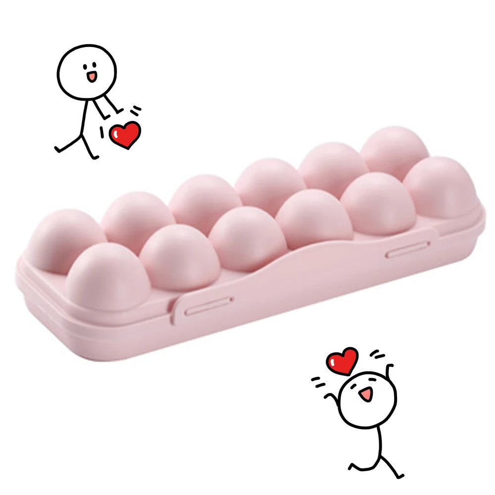 Boîte de rangement œufs vert clair ouverte avec œufs