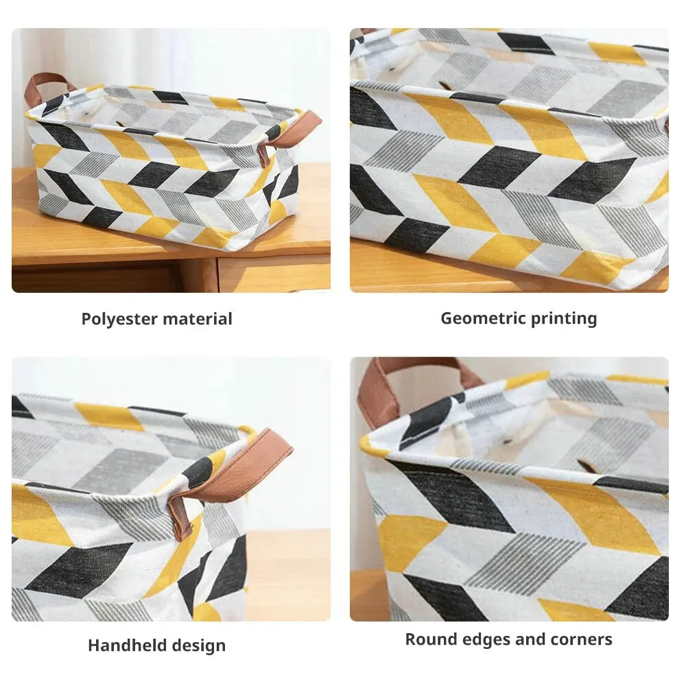 Intérieur de la boîte de rangement en tissu montrant la capacité