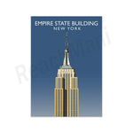 L'imposante structure de l'Empire State Building domine fièrement le paysage urbain de New York.