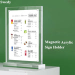 Cadre photo magnétique double face acrylique transparent format A5