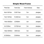 Cadre photo plexiglas bois 10 pouces affiche