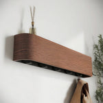 Porte-manteau mural bambou crochets invisibles