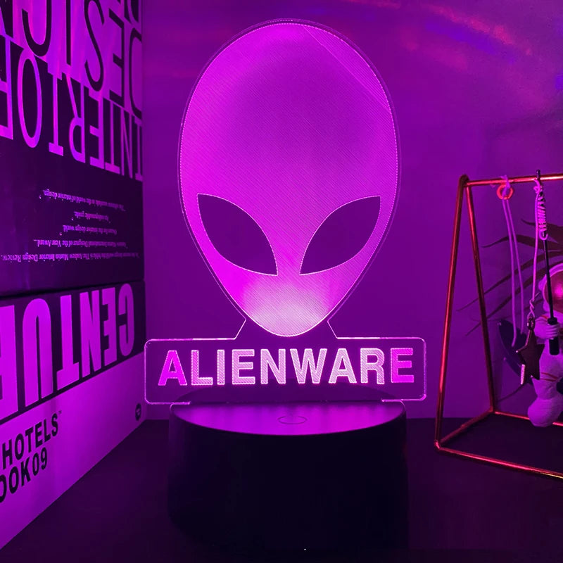 Lampe à lave bleu Alien vue de face