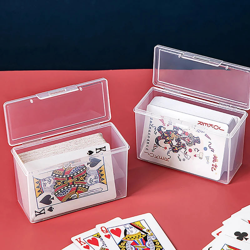 Boîte rangement cartes poker transparente PP