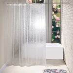 Rideau de douche en galets PEVA vert avec doublure transparente