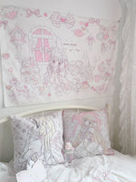Tapisserie rose ivoire pour chambre enfant