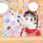 Set de table en lin imprimé 30x40 cm vert