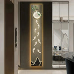 Lampe murale LED peinture entrée étroite motif 9 poissons