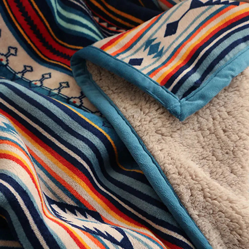 Jeté de lit Boho dans une chambre à coucher décorée