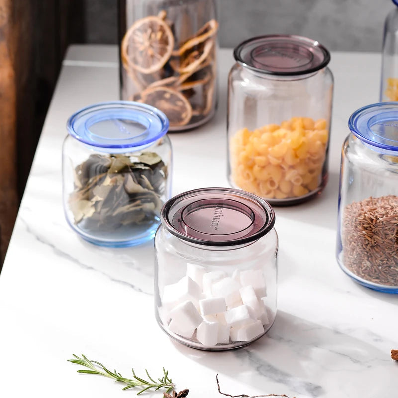 Pot de conservation alimentaire verre bleu Ombre Interieur