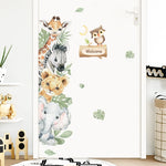 Set autocollants animaux jungle noir et kaki