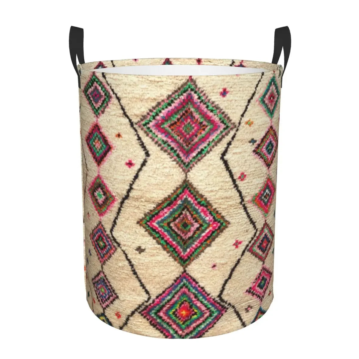 Panier rangement berbère bohème en polyester