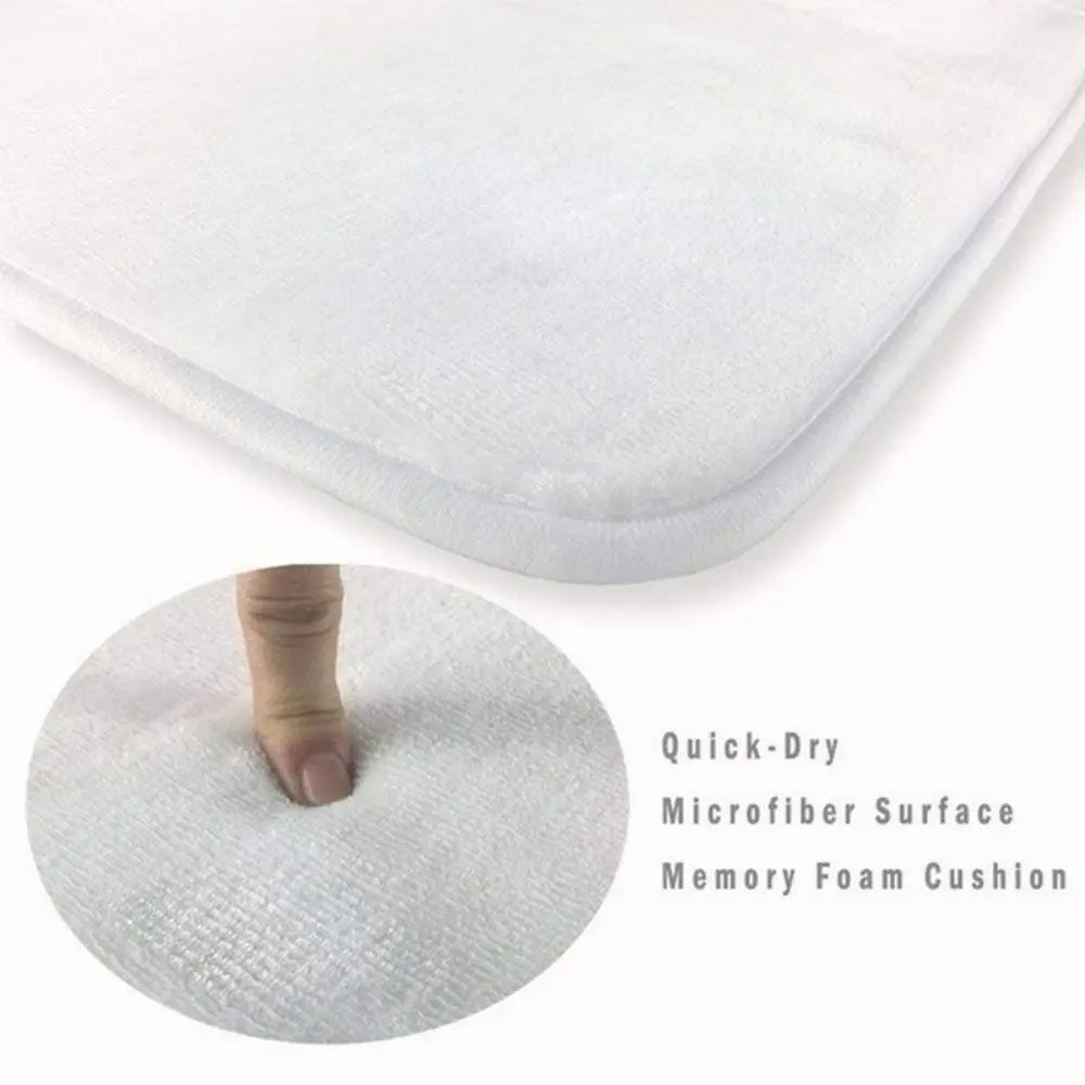 Détail du dos en flanelle du tapis antidérapant