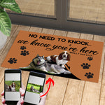 Tapis de porte antidérapant personnalisable avec motif chat