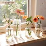 Vase cylindrique transparent comme centre de table élégant