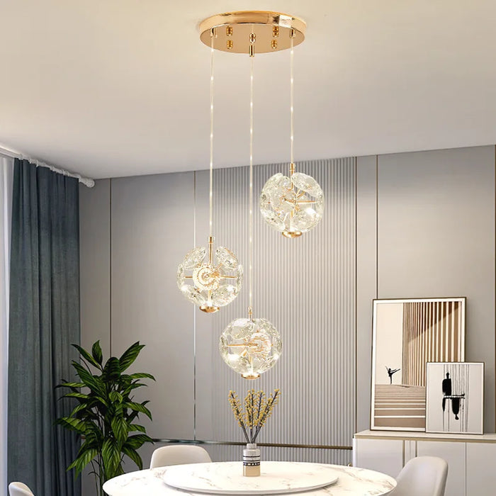 Lampe de chevet suspendue LED moderne en métal pour salon