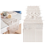 Détail du tissage macramé coton naturel