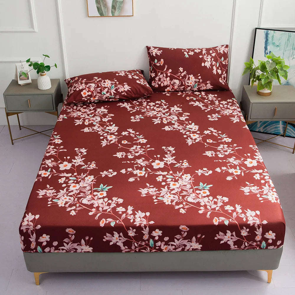 Linge de lit polyester sergé vert armée