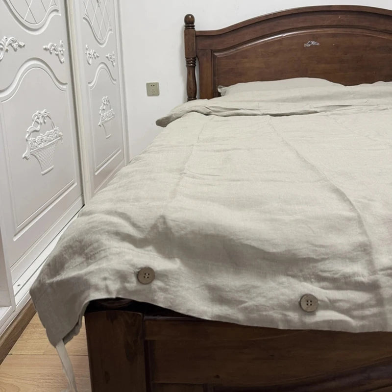 Taies d'oreiller enveloppes en lin pur