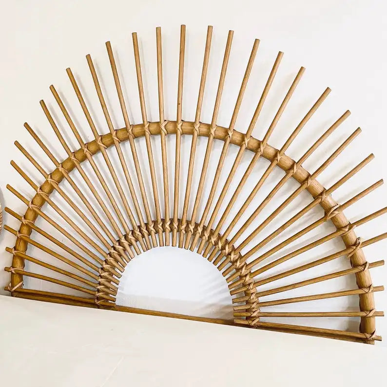 Détail du matériau rotin et bambou naturel