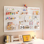 Organisateur mural perforé 5 étagères rouge pour rangement outils