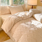 Housse de couette velours violette moderne