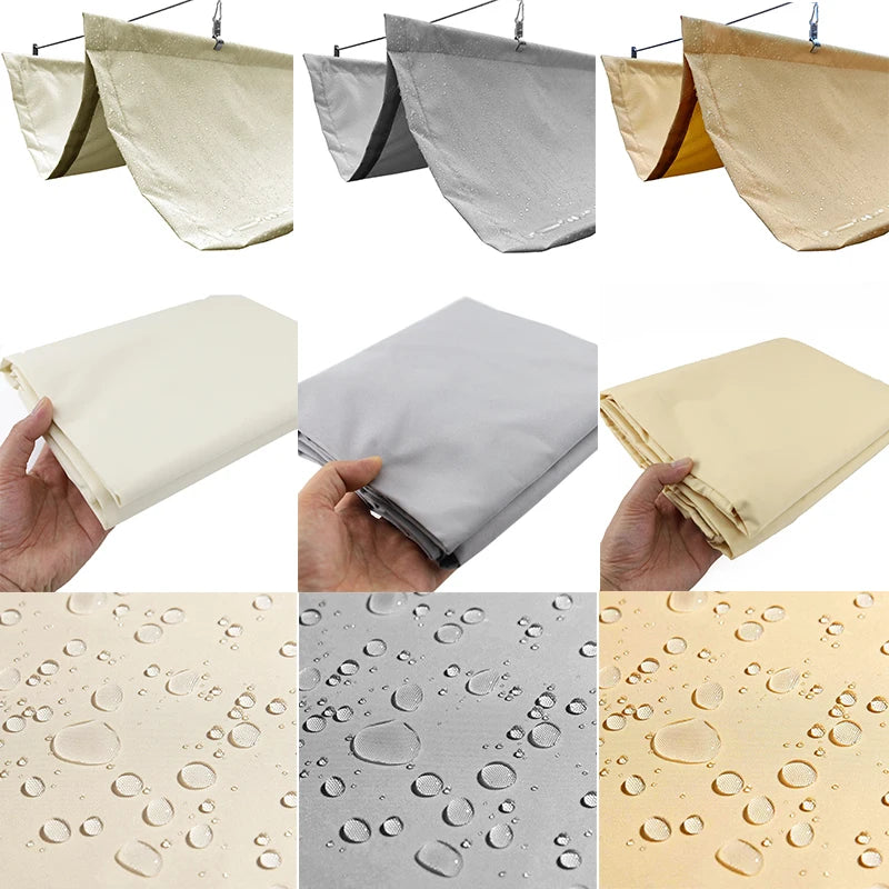 Voile d'ombrage imperméable grise sur une pergola de jardin