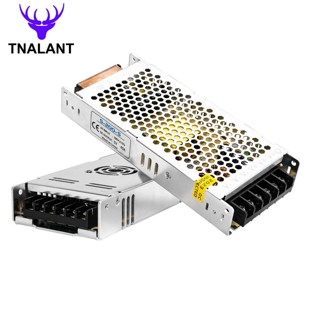 Alimentation LED 5V 40A 200W noire