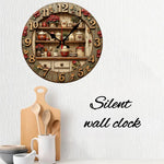 Horloge murale bois design dans un salon moderne