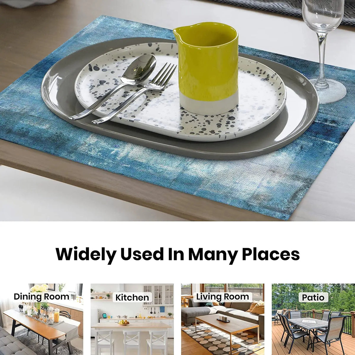 Vue d'ensemble de la décoration de table avec les napperons
