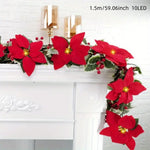 Guirlande lumineuse Poinsettia en extérieur