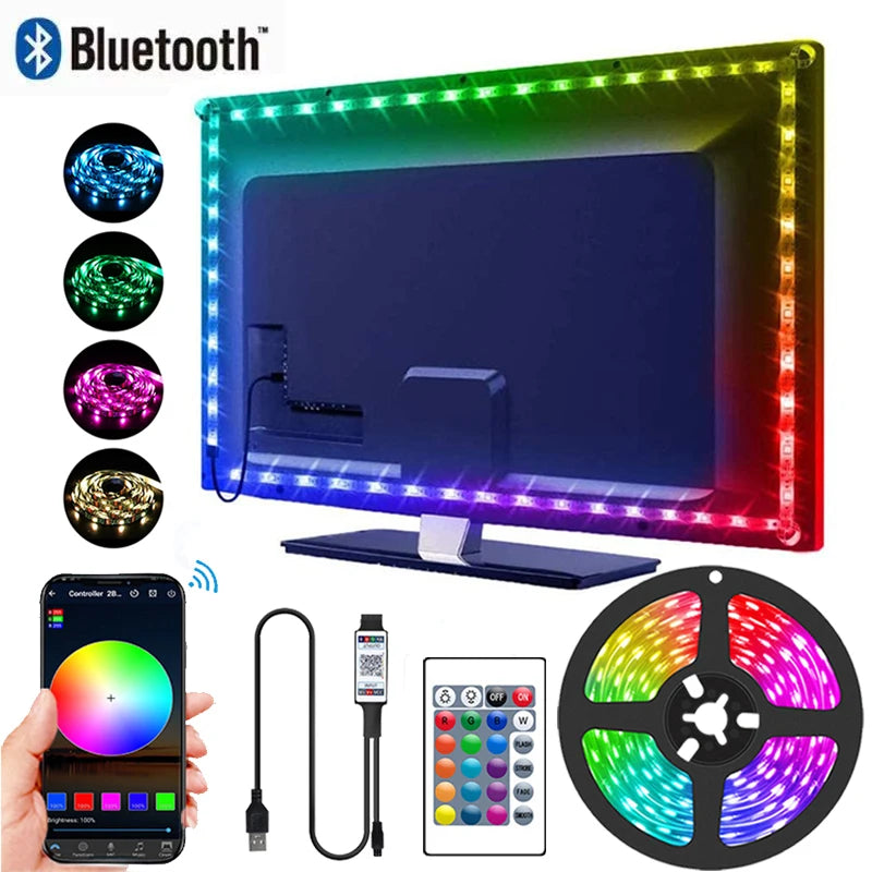 Ruban LED TV RGB Bluetooth USB 5V - Vue d'ensemble