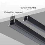 Profilé LED noir en escalier pour éclairage design